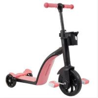 Дитячий транспорт 3 в 1 (рожевий) – велосипед, самокат і велобіг в одному